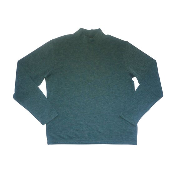 Rail Riders Mock Neck Sweater‎ Shirt Mens L Green Knit casual Gorpcore - Picture 1 of 5